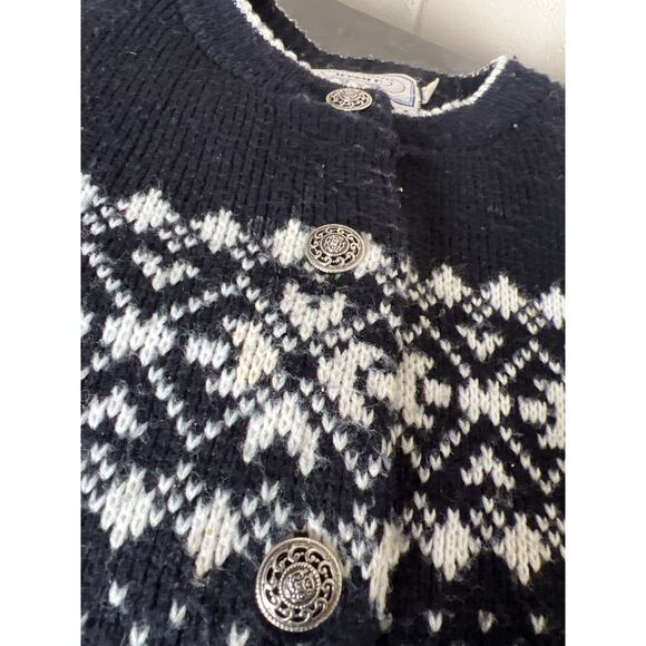 Jersild Brand Holiday Cardigan Button Front Long Sleeve Sweater Size 40 - Picture 7 of 7